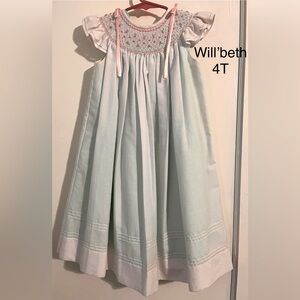 White dress with smocking